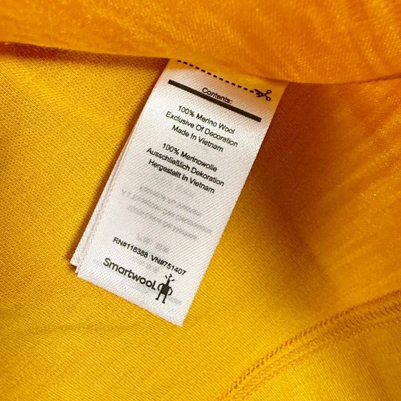 Smartwool Merino 250 Classic 1/4 Zip Baselayer Top Size L Women Gold Heather NEW - Picture 6 of 8